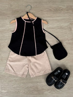 Muat gambar ke penampil Galeri, Kadaka KG-0114 Girls Sleeveless Top with Mini Sling Bag | Atasan Anak Perempuan
