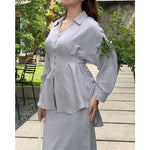 Load image into Gallery viewer, Kadaka Couple Outfit | Airflow Linen Top Blouse Skirt and Shirt | Cloud Nine Collection (2)
