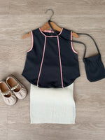 Muat gambar ke penampil Galeri, Kadaka KG-0114 Girls Sleeveless Top with Mini Sling Bag | Atasan Anak Perempuan
