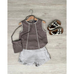 Muat gambar ke penampil Galeri, Kadaka KG-0114 Girls Sleeveless Top with Mini Sling Bag | Atasan Anak Perempuan
