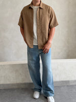 Load image into Gallery viewer, Kadaka Mocha Shirt | Short Sleeve Men Shirt | Atasan Kemeja Pria Lengan Pendek | Out For Coffee Collection MT-0233

