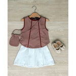 Muat gambar ke penampil Galeri, Kadaka KG-0114 Girls Sleeveless Top with Mini Sling Bag | Atasan Anak Perempuan
