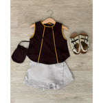 Muat gambar ke penampil Galeri, Kadaka KG-0114 Girls Sleeveless Top with Mini Sling Bag | Atasan Anak Perempuan
