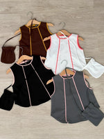 Muat gambar ke penampil Galeri, Kadaka KG-0114 Girls Sleeveless Top with Mini Sling Bag | Atasan Anak Perempuan
