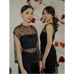 Muat gambar ke penampil Galeri, Kadaka S-0193 Set Lace Top With Satin Culotte Party CNY Imlek
