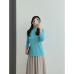 Muat gambar ke penampil Galeri, Kadaka T-0376 Top Mock Neck Long Sleeve Basic Stretch
