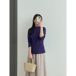 Muat gambar ke penampil Galeri, Kadaka T-0376 Top Mock Neck Long Sleeve Basic Stretch
